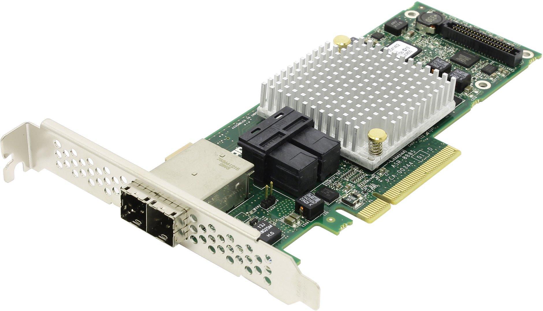 Контроллер Adaptec ASR-8885 SGL RAID 0/1/1E/10/5/6/50/60 8i/8e ports 1Gb (2277000-R)