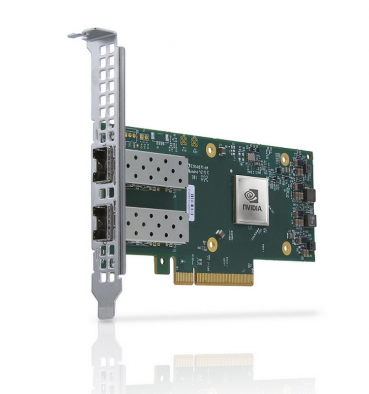 Сетевая карта Mellanox ConnectX-6 Dx EN adapter card, 25GbE, Dual-port SFP28, PCIe 4.0 x8, No Crypto, Tall Bracket, 1 year (MCX621102AN-ADAT)